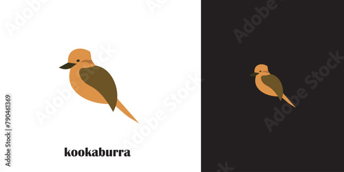 kookaburra bird logo with minimalistic design.
