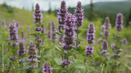 Flowering Merremia hederacea plant thriving in the meadow photo