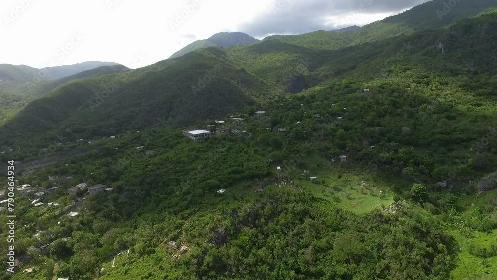 Aerial view of hills and mountains in Jamaica Aerial view of hills and mountains in Jamaica