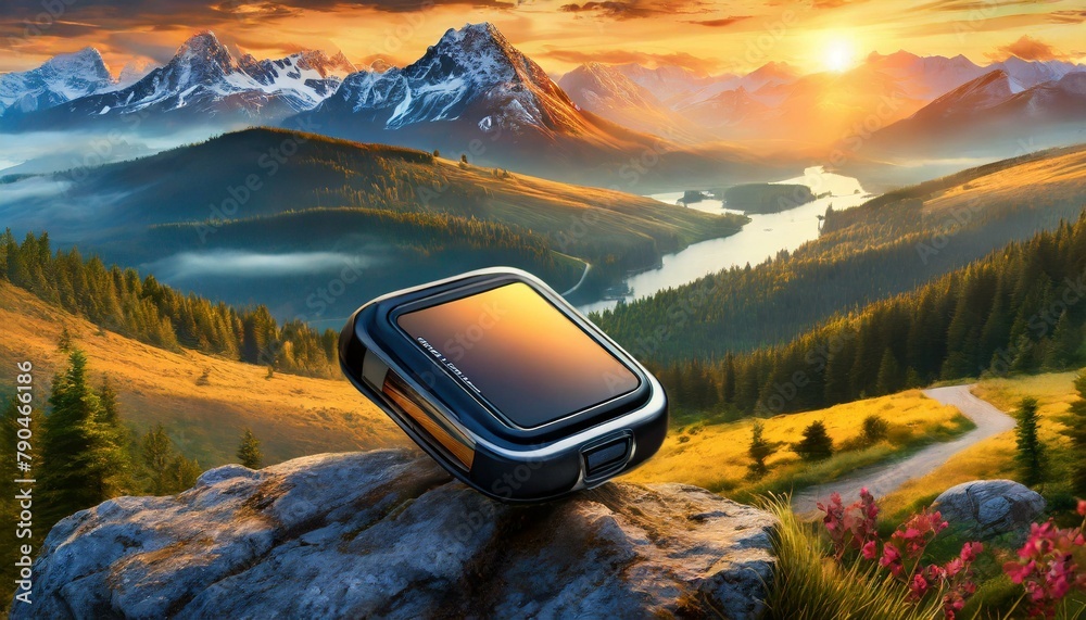 Tracker Landscape Image Top view, A compact and lightweight GPS tracker with real-time location ...
