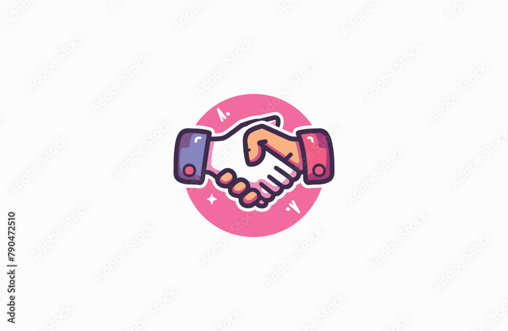 Obraz premium Cute Hand Mascot logo Design