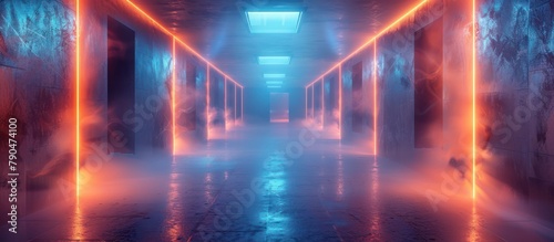 abstract indoor futuristic light, as 3d rendering background