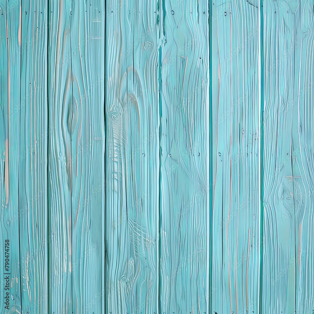 Obraz premium Turquoise Wooden Panel Texture