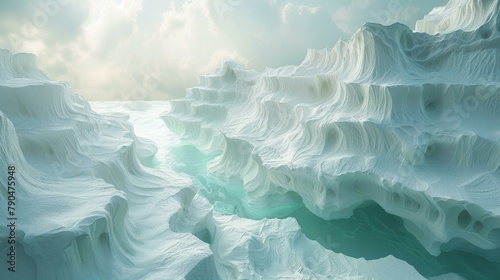 Dreamscapes in 3D, abstract forms float in a void, surreal compositions illuminated by otherworldly light, AI Generative