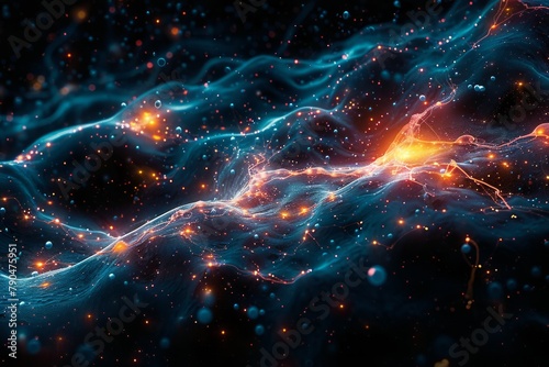 Diving into the microscopic realm of neuronal connections  a close-up view reveals the intricate network that powers human thought  AI Generative