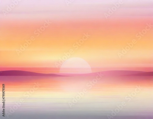 colorful sunset and sunrise sea. Blurred modern gradient mesh background