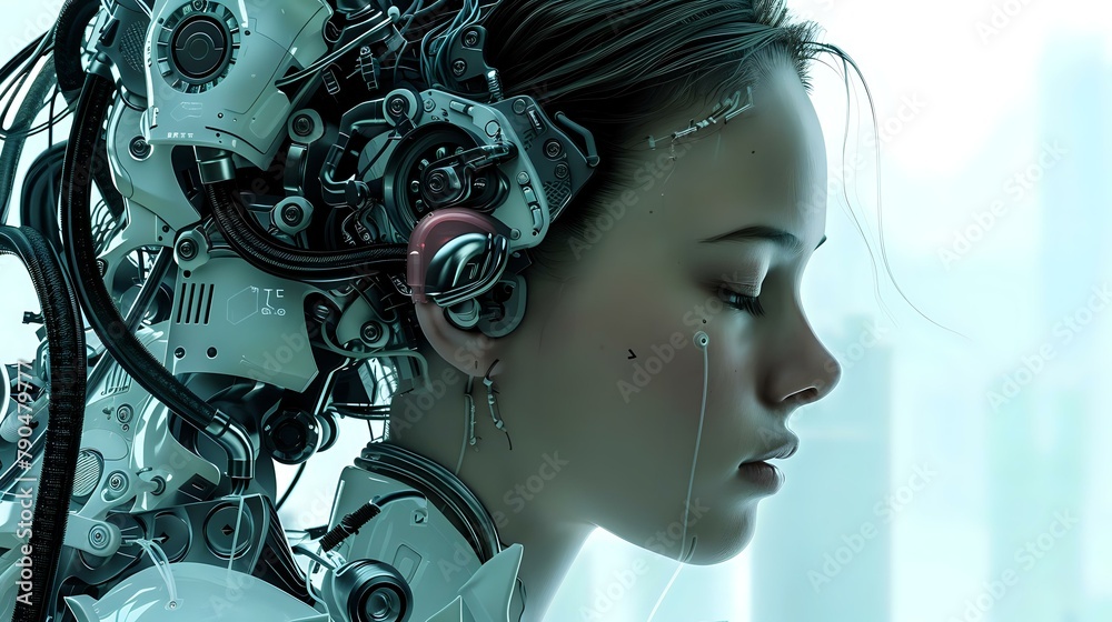 Organic and Mechanical Fusion Portrait Organic and Mechanical Fusion Portrait