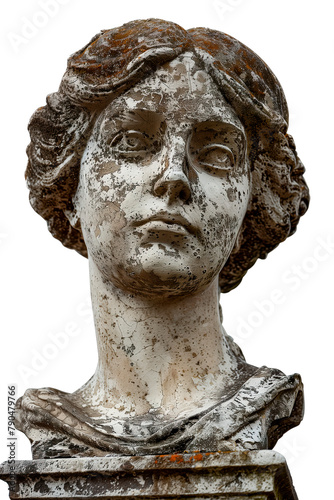 Damaged bust of a Roman woman photo