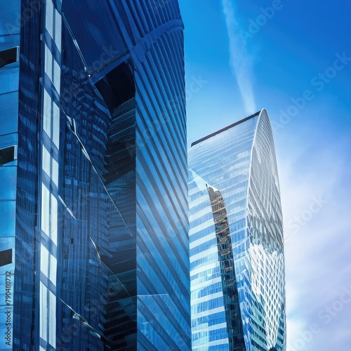 modern office building  facade building  glass facade building