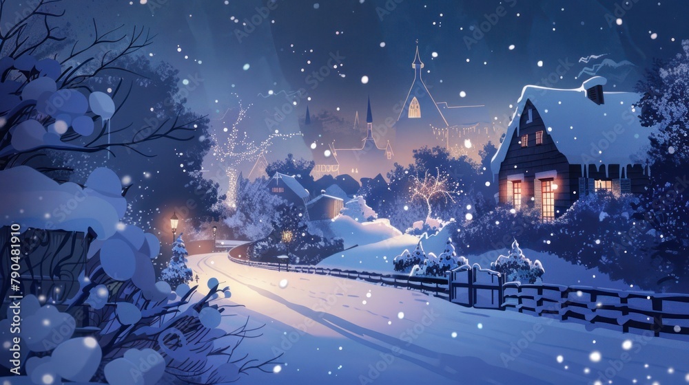 Fototapeta premium Winter Wonderland: A Visual Journey Through the Season