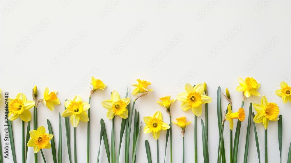 Daffodils on a white background ​