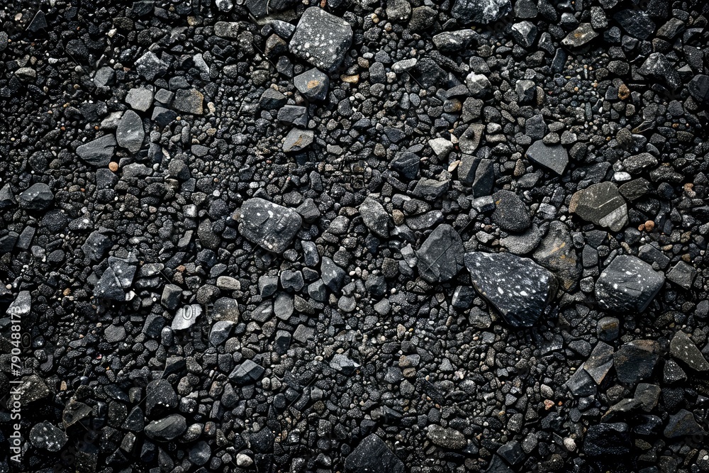 Black or dark gray rough grainy stone or sand texture background - generative ai Black or dark gray rough grainy stone or sand texture background - generative ai