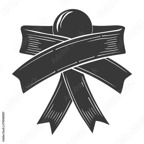 black ribbon a symbol of remembrance or mourning