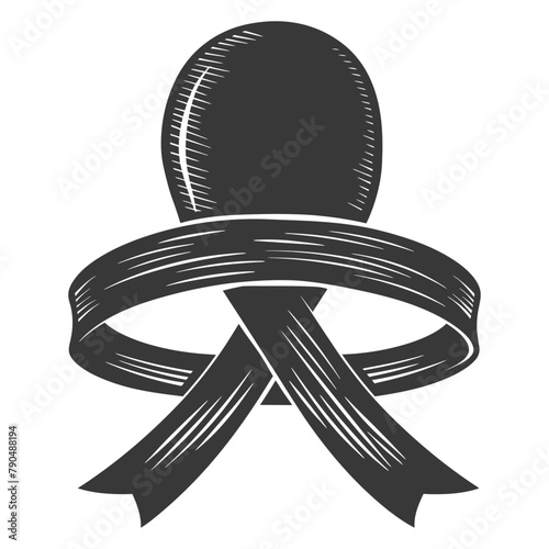 black ribbon a symbol of remembrance or mourning