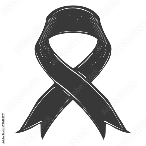 black ribbon a symbol of remembrance or mourning