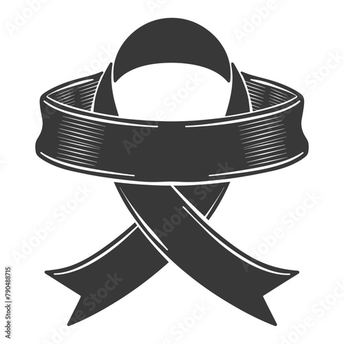 black ribbon a symbol of remembrance or mourning