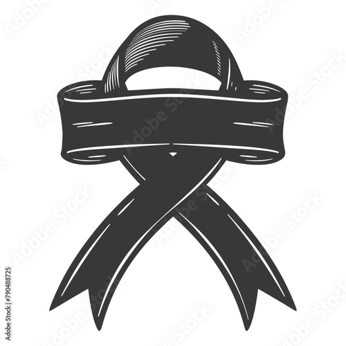 black ribbon a symbol of remembrance or mourning