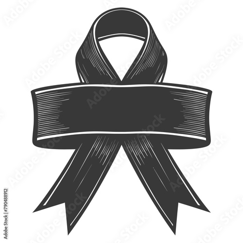 black ribbon a symbol of remembrance or mourning