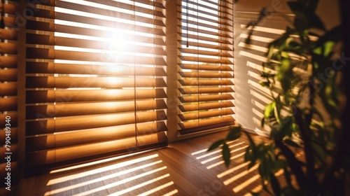 The curtains open to catch the sunlight with a burst of light.AI generated image photo