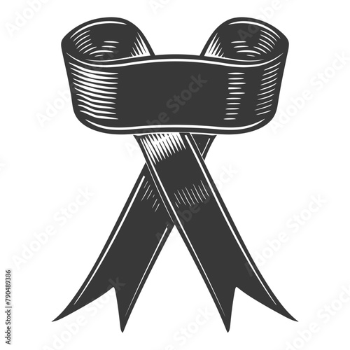 black ribbon a symbol of remembrance or mourning