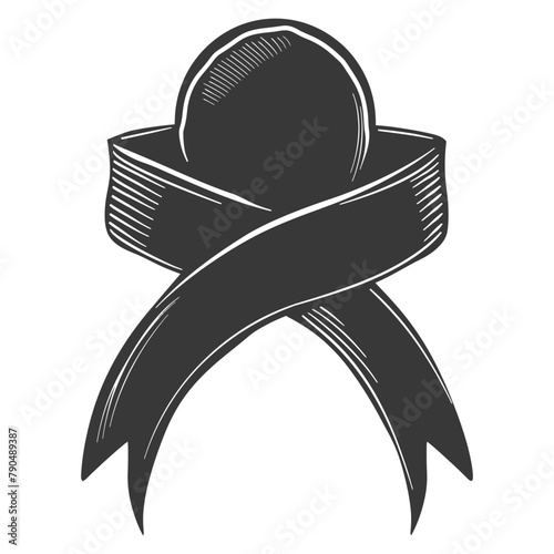 black ribbon a symbol of remembrance or mourning