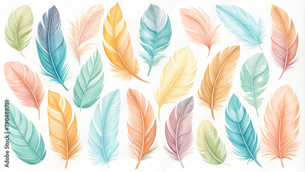 Feather Pattern Seamless Background Illustration