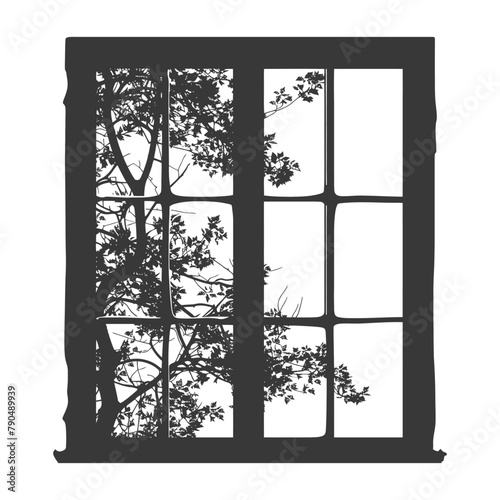 Silhouette aesthetic window black color only