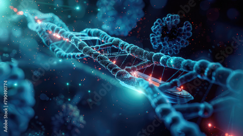Nanotechnology Ship Sailing Along DNA