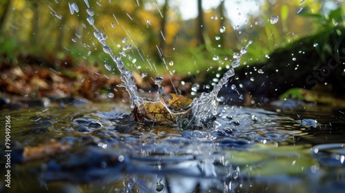 Examine the role of water splashes in aquatic ecosystems and their interactions with organisms​