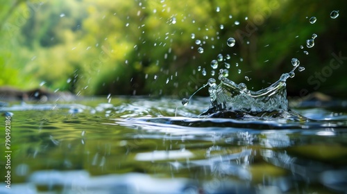 Examine the role of water splashes in aquatic ecosystems and their interactions with organisms    