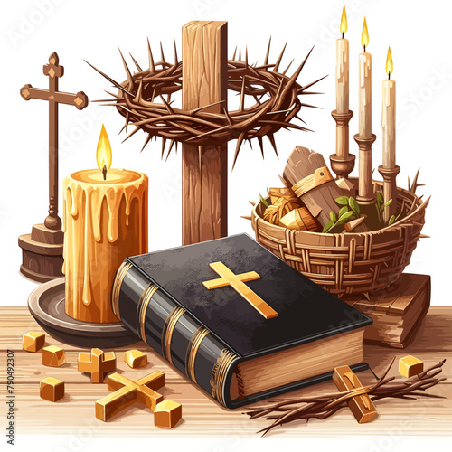 Symbolic illustration for christianity religion catholic