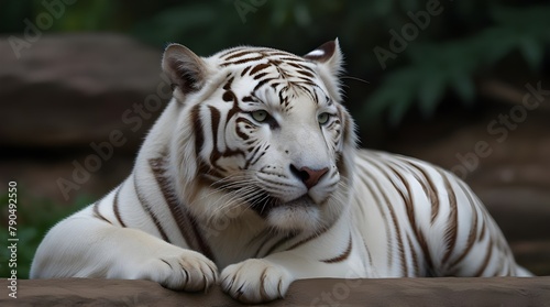 white tiger in forest.generative.ai