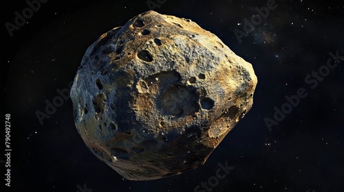 the concept of national asteroid day, with copy space