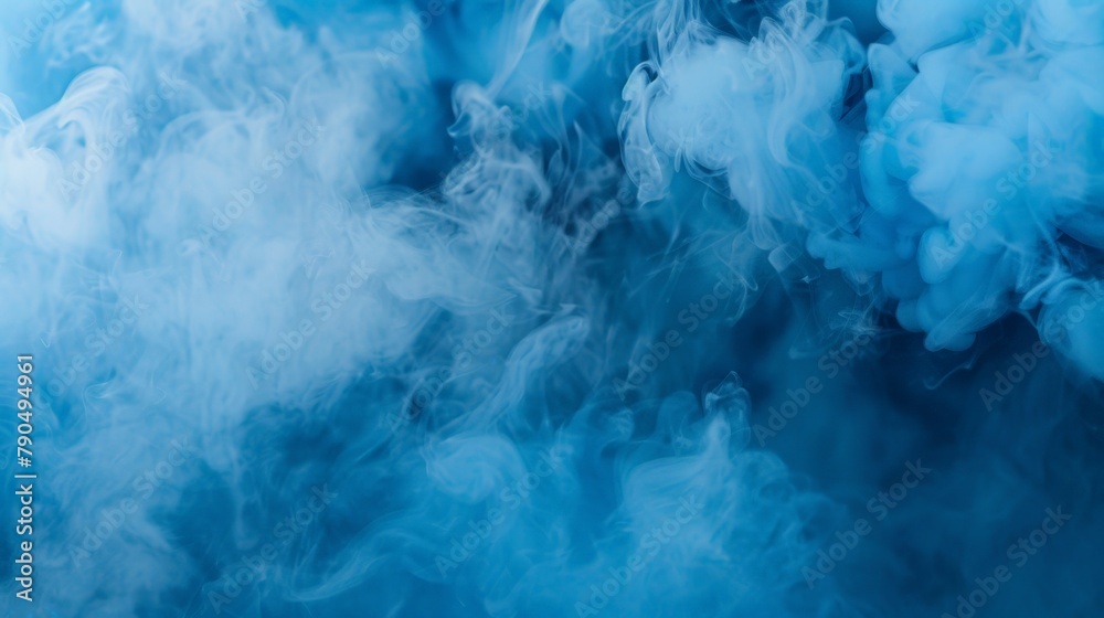 Blue and white smokey cloud