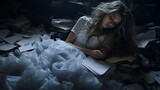 Write a poem capturing the sensation of exhaustion after a long day, exploring the physical and emotional toll of fatigue