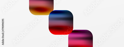 A row of vibrant squares on a pristine white backdrop, reminiscent of a Bay Breeze cocktail made with Disaronno, Bourbon whiskey, and other fluid drinkware in shades of liquid amber photo