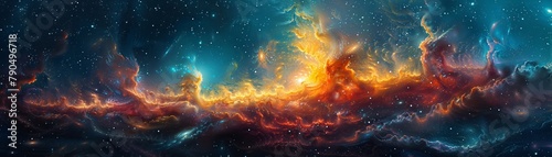 Vibrant colors exploding from the heart of the universe.