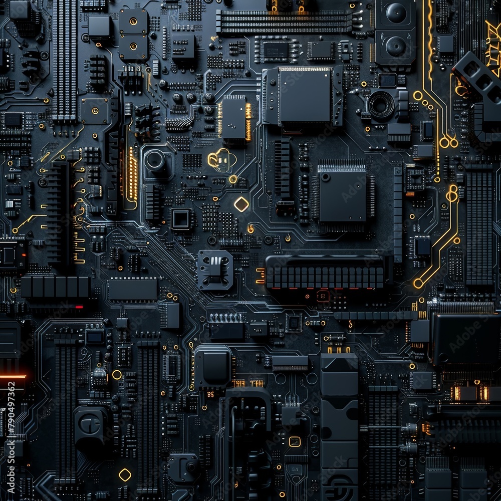 The futuristic devices cause the computer systems to crash in a close-up shot with a dark and eerie technological theme.