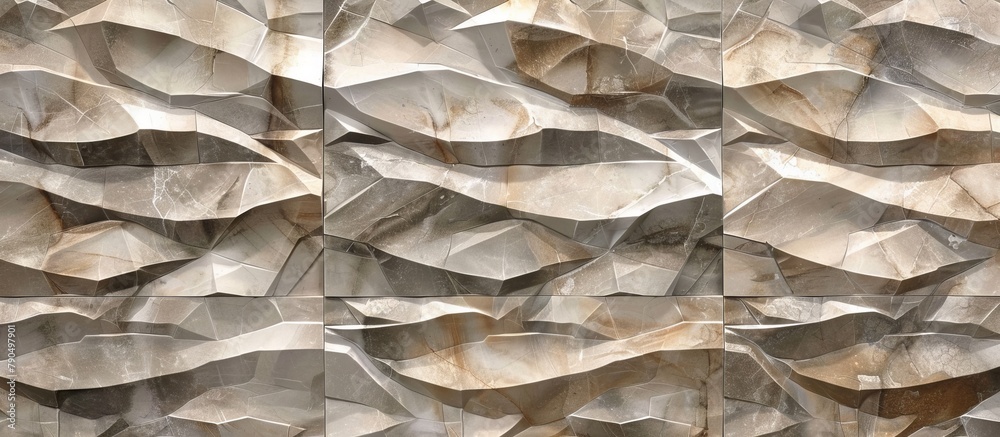 A detailed close-up of a textured wall consisting of paper with an intricate design of curving and flowing shapes, creating an artistic backdrop A detailed close-up of a textured wall consisting of paper with an intricate design of curving and flowing shapes, creating an artistic backdrop