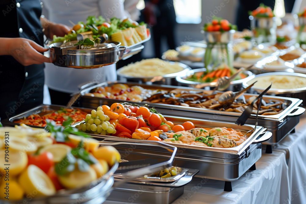Buffet food on the table, catering food