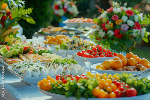 Buffet food on the table, catering food