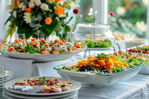 Buffet food on the table, catering food