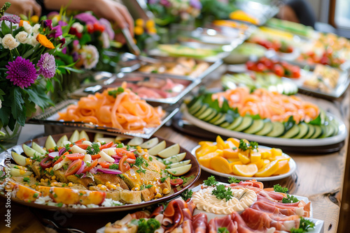 Buffet food on the table, catering food