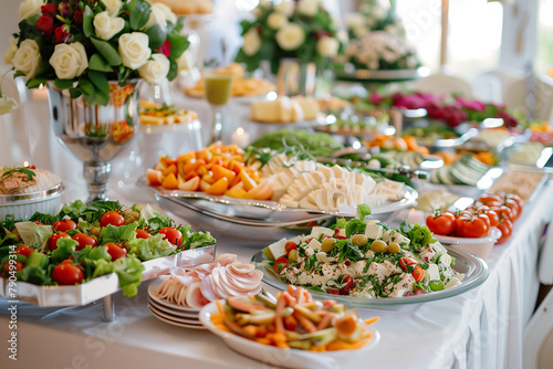 Buffet food on the table, catering food