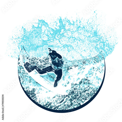 surf, ilustracion, olas, silueta, pegatina, surfista, vector	
