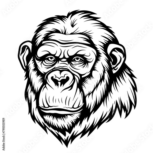 Chimpanzee head sketch