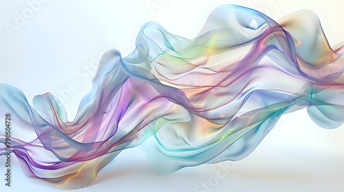 Tranquil Dance: Fluid Form and Prismatic Colors