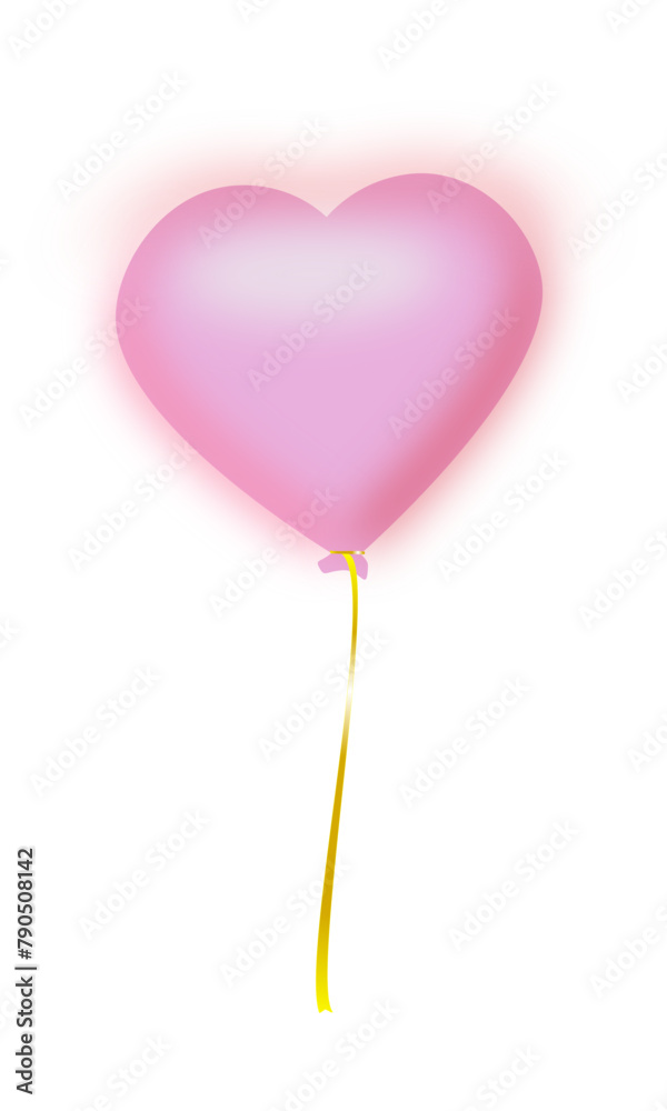 heart shaped pink balloon isolated.love pink balloon isolated.celebrate party,birthday,valentine's day,mother's day, father's day,Christmas,event,template background,poster,card,banner,flyer,website