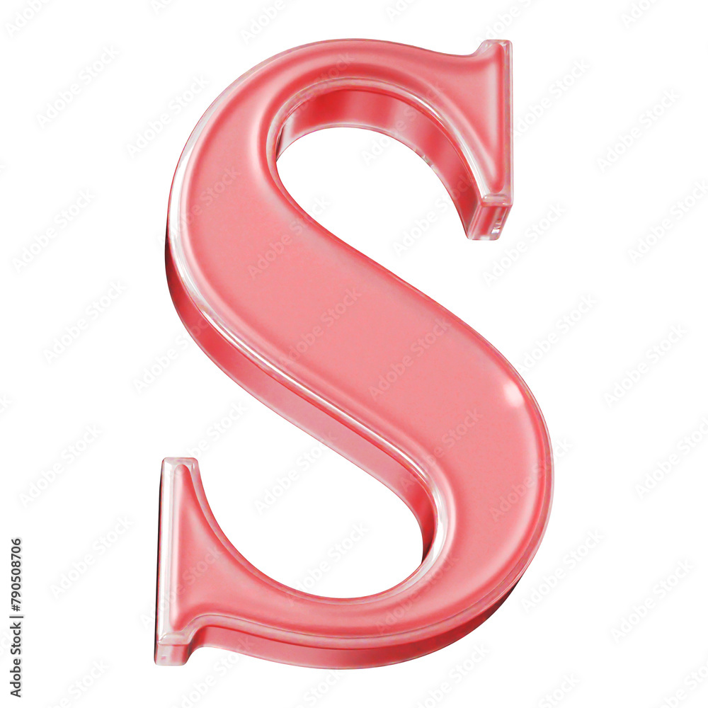 3d Letter S Red Font - 3d Alphabet 3d Letter S Red Font - 3d Alphabet