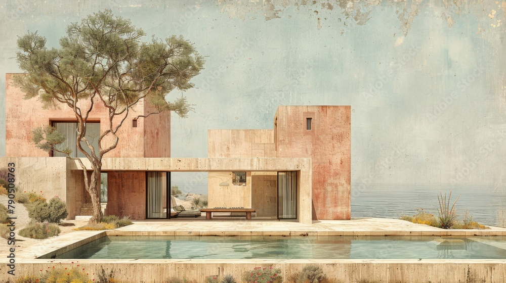 Minimalist Architecture Elegance: Clean Lines and Geometric Shapes in a